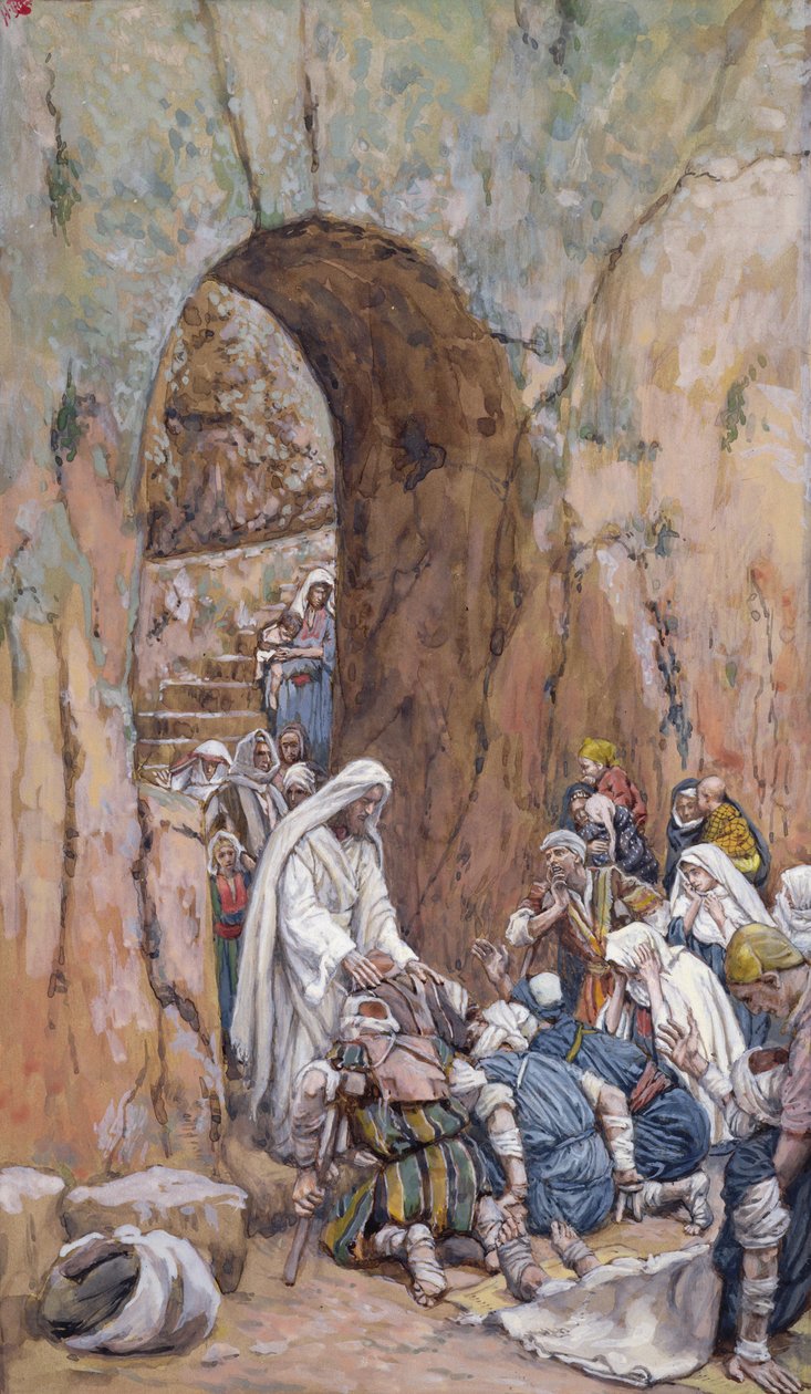 Ele não fez Milagres Salvar que Ele os curou (wc no papel) de James Jacques Joseph Tissot
