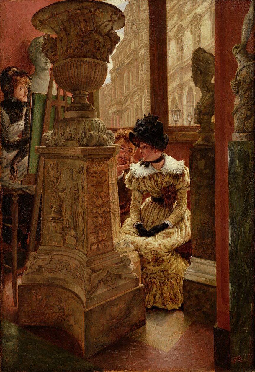 No Louvre (LEsthetique), 1883-5 de James Jacques Joseph Tissot