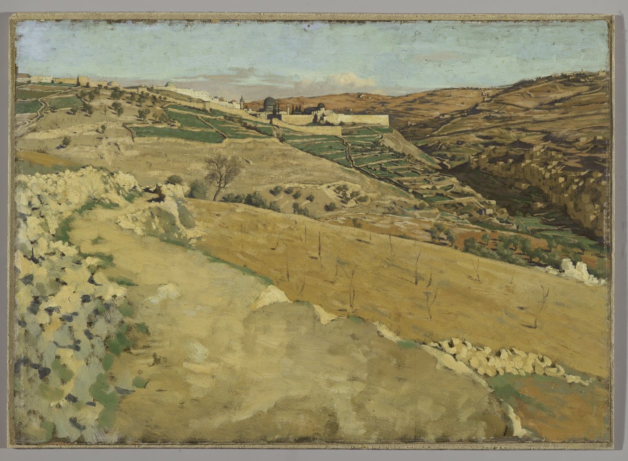 Jerusalém e Siloé, Lado Sul, ilustração de &39;A Vida de Nosso Senhor Jesus Cristo&39; (óleo a bordo) de James Jacques Joseph Tissot