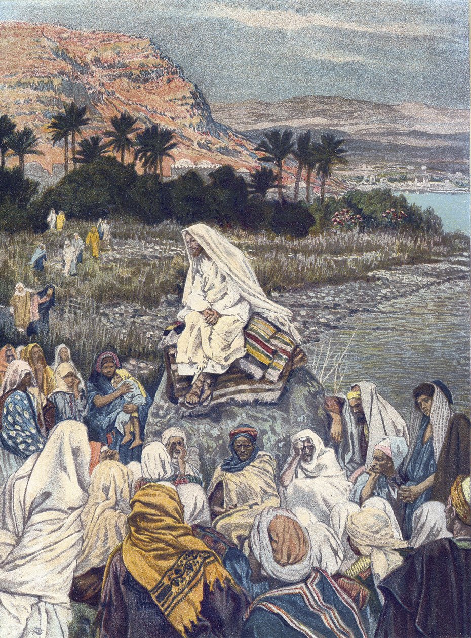 Jesus Ensina na Marinha - Jesus Ensina na Marinha - de "A Vida de Nosso Senhor Jesus Cristo" - 1899 por James Tissot - A Vida de Nosso Senhor Jesus Cristo, por Jacques Joseph (Jacques Joseph) Tissot dit James Tissot (1836-1902) de James Jacques Joseph Tissot