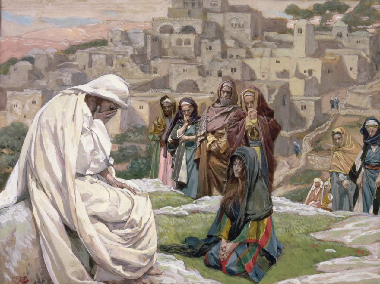 Jesus chorou, ilustração para a vida de Cristo, c.1886-96 (guache sobre papelão) de James Jacques Joseph Tissot