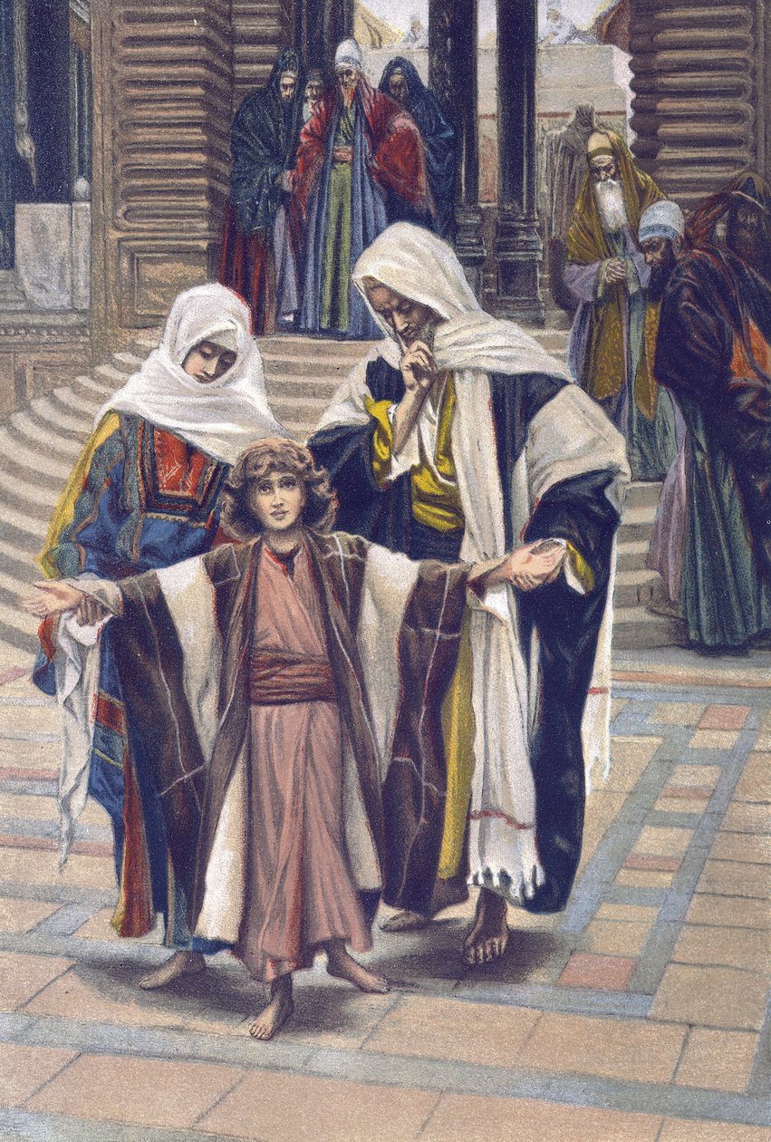 Jesus found - Jesus Found - from "The Life of Our Lord Jesus Christ" - 1899 por James Tissot - Jesus found in the temple - The Life of Our Lord Jesus Christ, por Jacques Joseph (Jacques Joseph) Tissot dit James Tissot (1836-1902) de James Jacques Joseph Tissot
