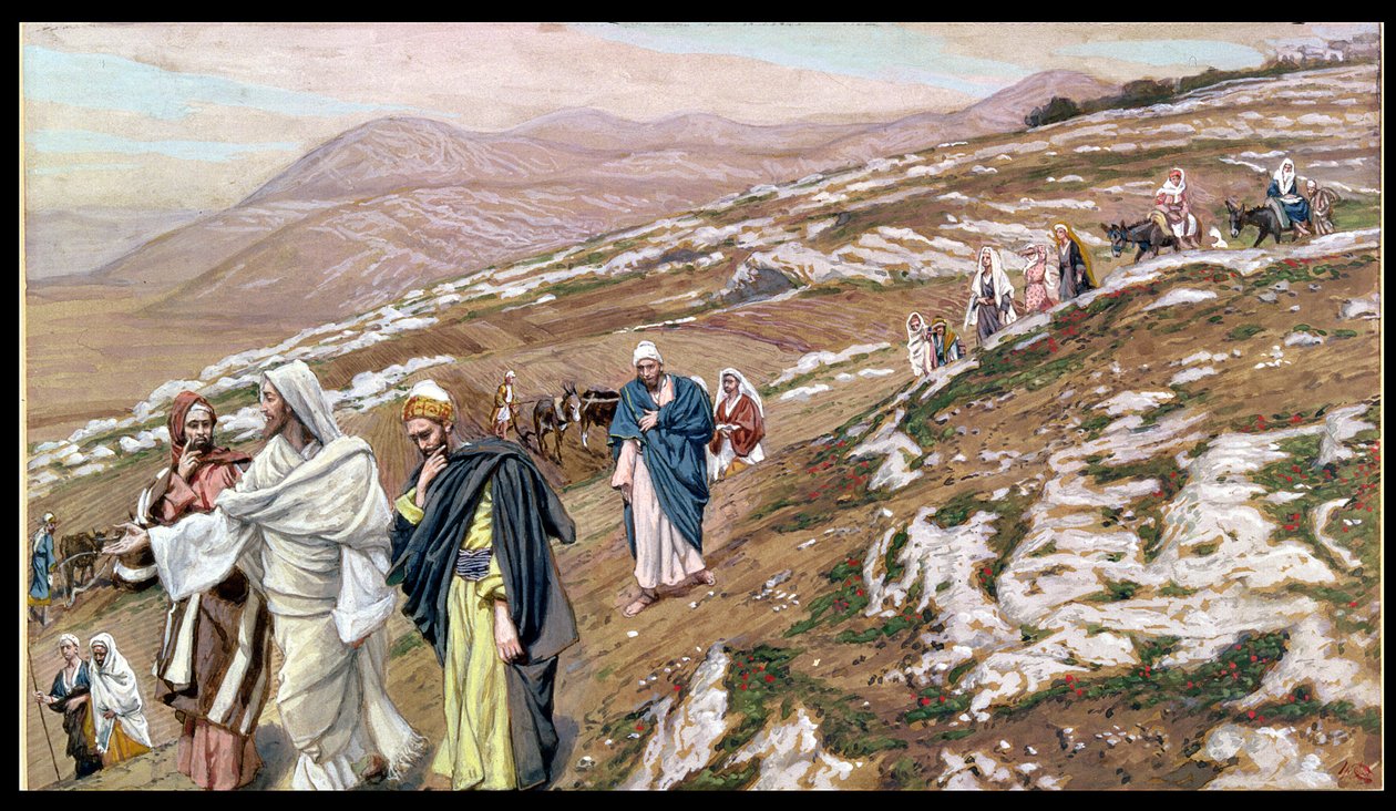 Jesus a caminho da Galiléia, ilustração da Vida de Cristo, c. 1867-96 (guache sobre papelão) de James Jacques Joseph Tissot