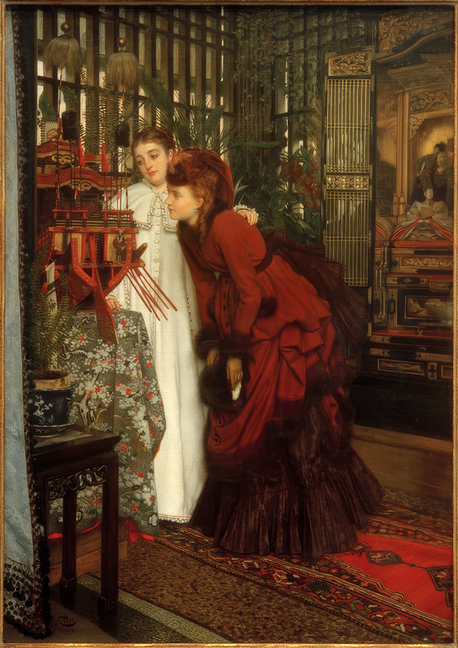 Mulheres jovens enquanto olha para de James Jacques Joseph Tissot