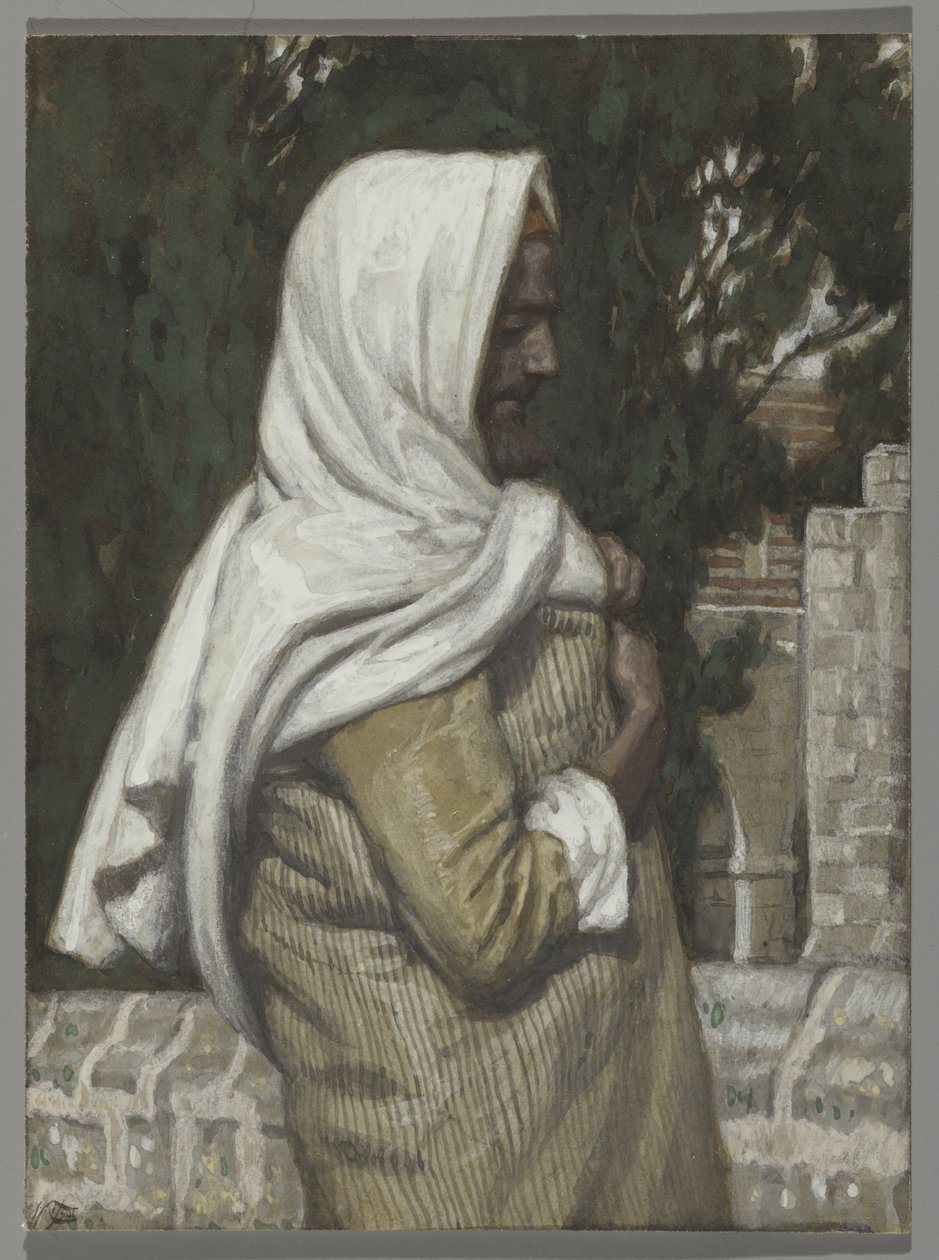 Lázaro, ilustração para a vida de Cristo, c.1886-94 (wc e guache no cartão) de James Jacques Joseph Tissot