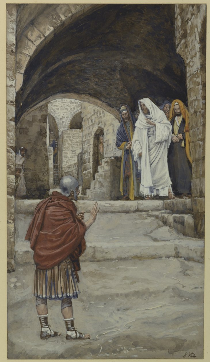 Senhor, eu não sou digno, ilustração da vida de nosso Senhor Jesus Cristo (wc sobre grafite no papel) de James Jacques Joseph Tissot