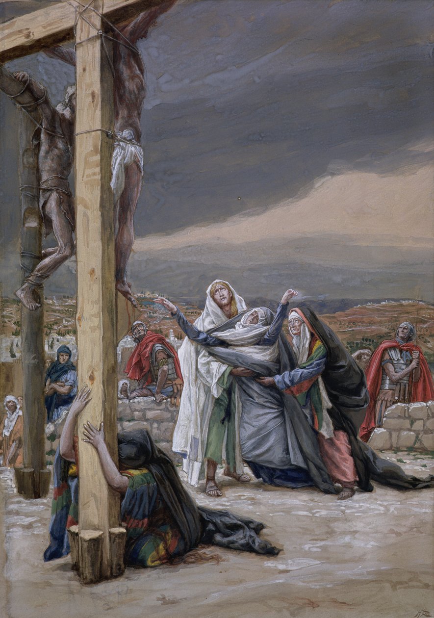 Mater Dolorosa, ilustração para a vida de Cristo, c.1884-96 (wc & guache no cartão) de James Jacques Joseph Tissot
