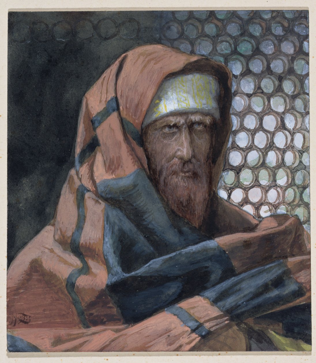Nicodemos, ilustração para a vida de Cristo, c.1886-94 (wc & guache sobre papelão) de James Jacques Joseph Tissot