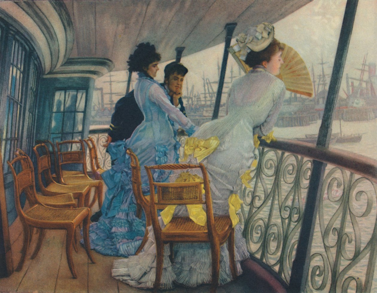 A bordo do HMS Calcutá, c.1877, 1948. de James Jacques Joseph Tissot