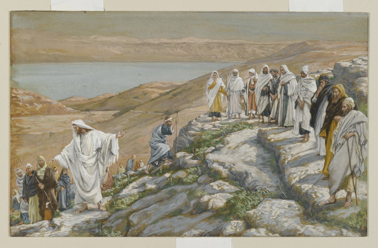Ordenação dos Doze Apóstolos, ilustração da Vida de Nosso Senhor Jesus Cristo (wc sobre grafite sobre papel) de James Jacques Joseph Tissot