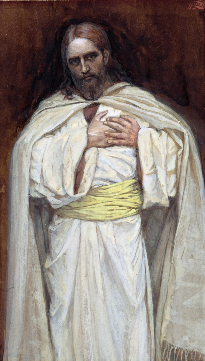 Nosso Senhor Jesus Cristo, ilustração para A Vida de Cristo, c.1886-94 (wc e guache sobre papelão) de James Jacques Joseph Tissot