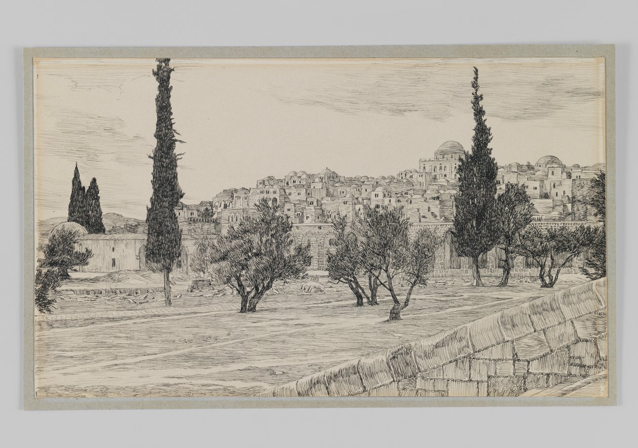 Lugar da corte de gentios, Haram, ilustração da vida de nosso Senhor Jesus Cristo (tinta no papel) de James Jacques Joseph Tissot