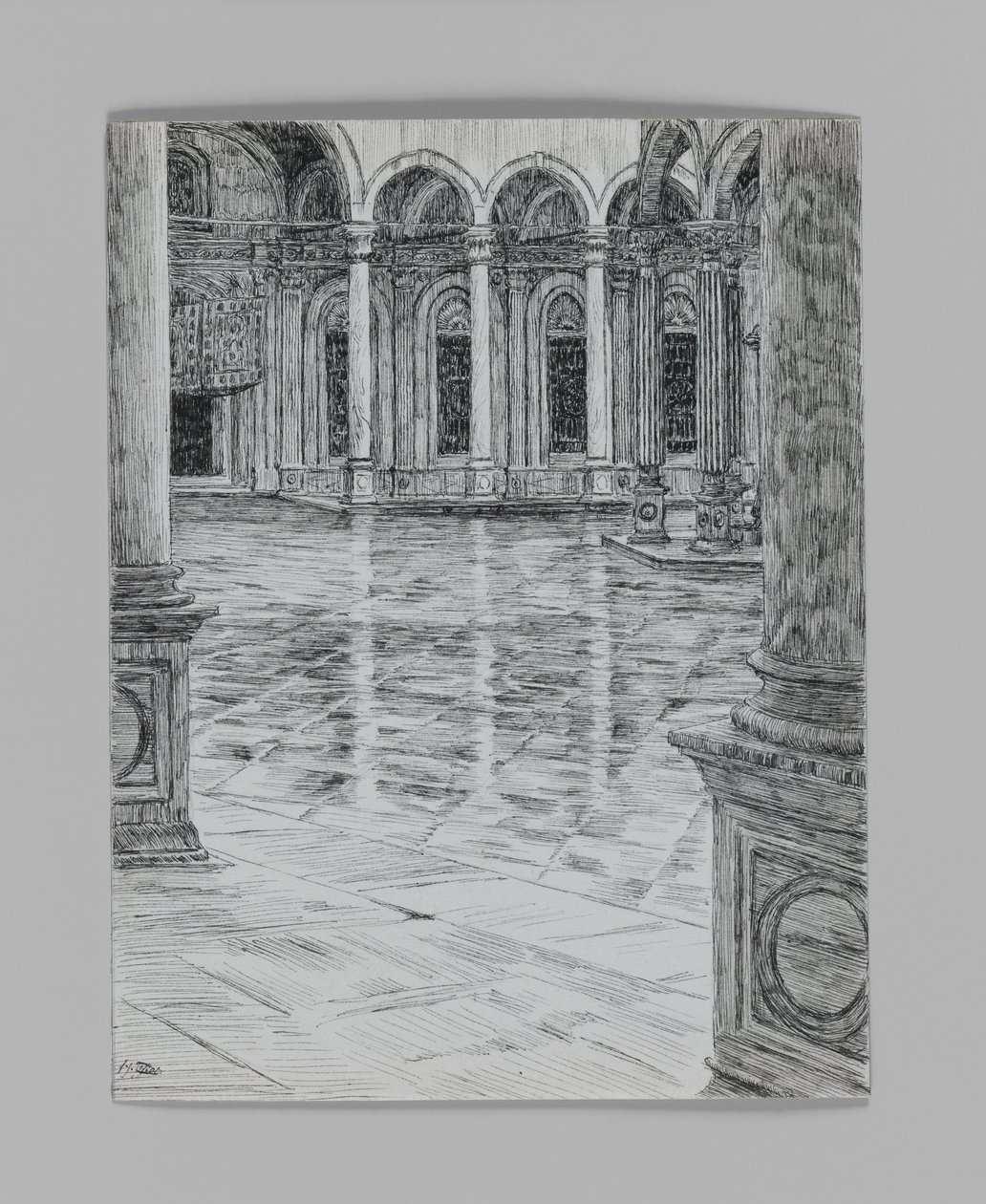 Pórtico da Mesquita de Mohamet-Ali, ilustração da vida de nosso Senhor Jesus Cristo de James Jacques Joseph Tissot
