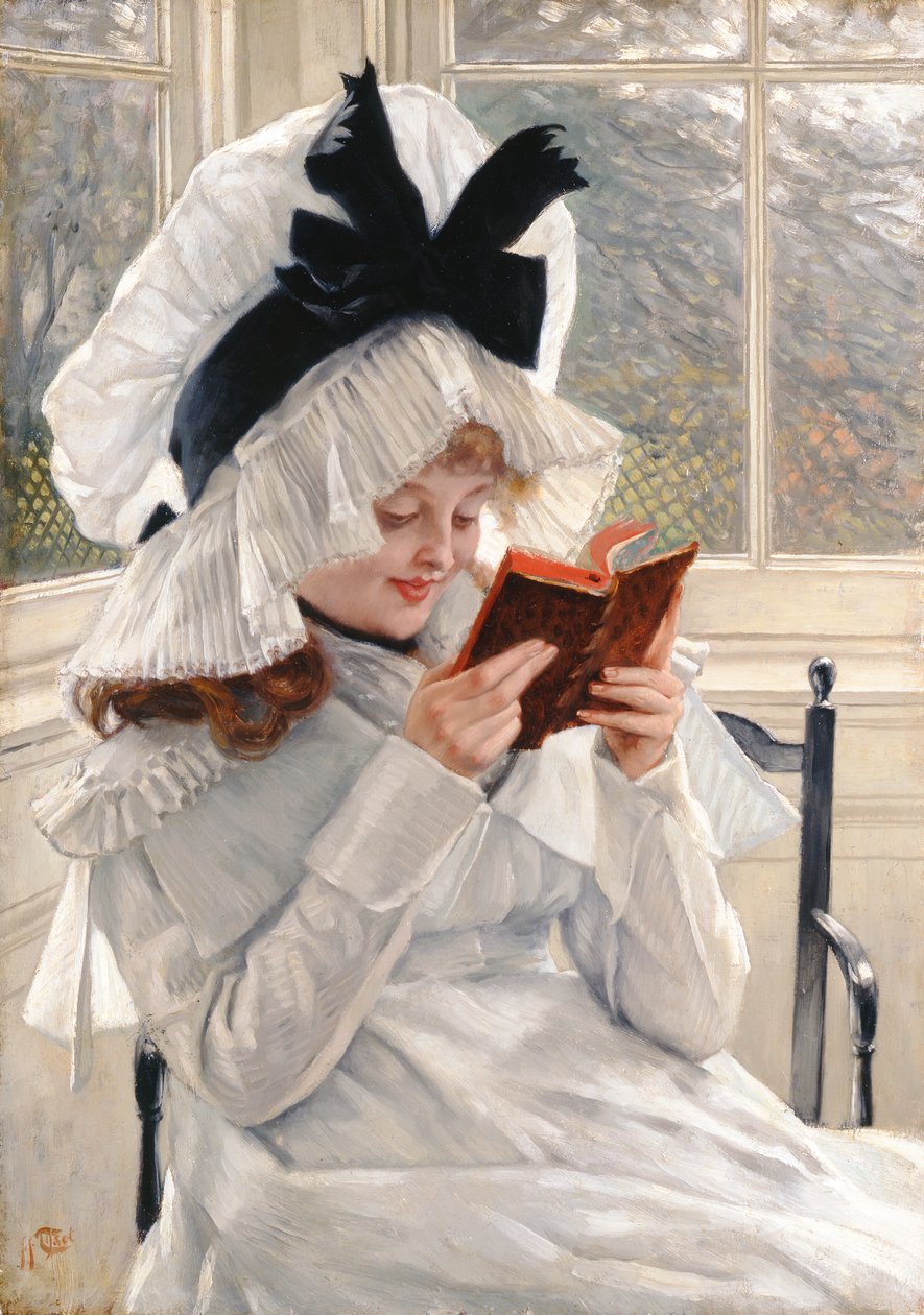 Lendo um livro, 1872-73 de James Jacques Joseph Tissot