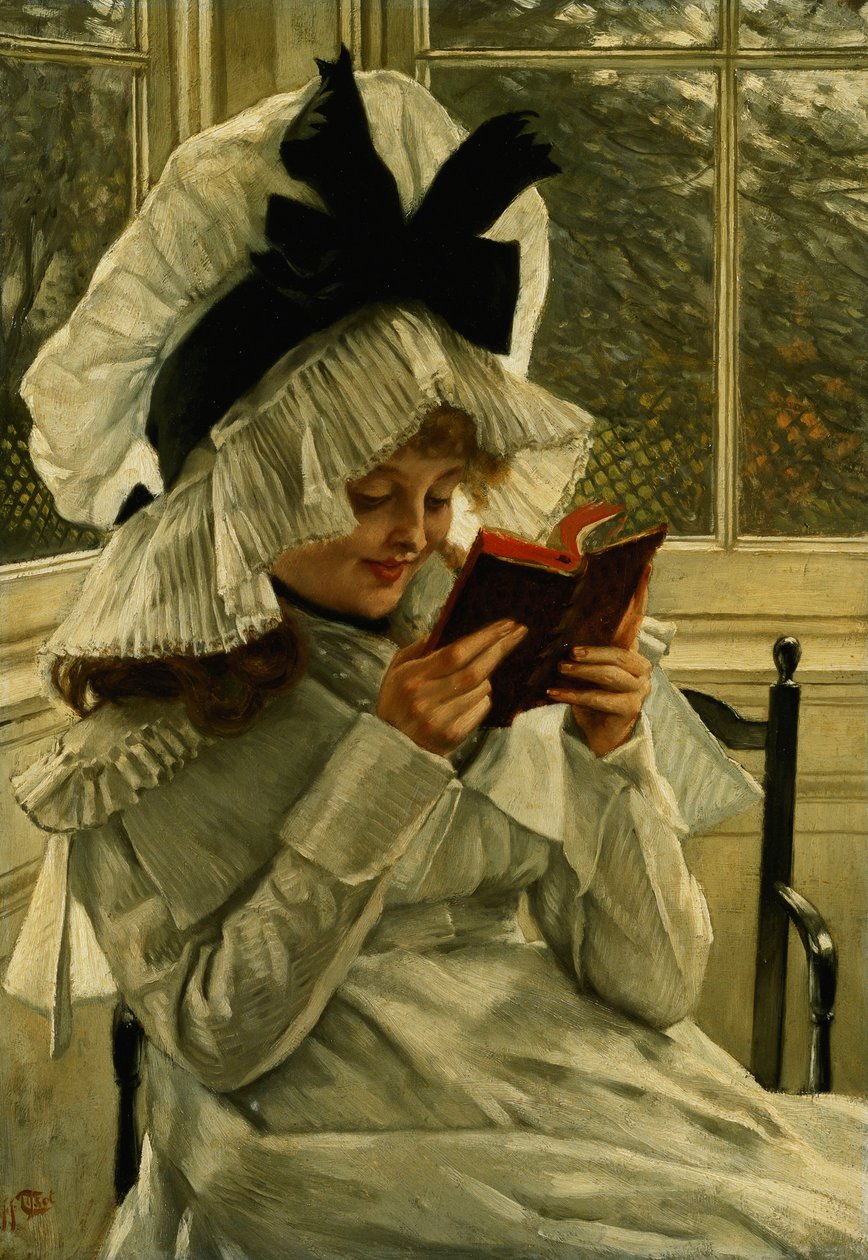 Lendo um livro, c.1872 de James Jacques Joseph Tissot