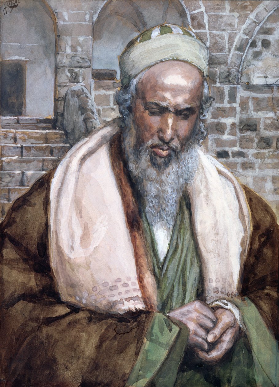 São Lucas, ilustração para a vida de Cristo, c.1884-96 (wc e guache no cartão) de James Jacques Joseph Tissot