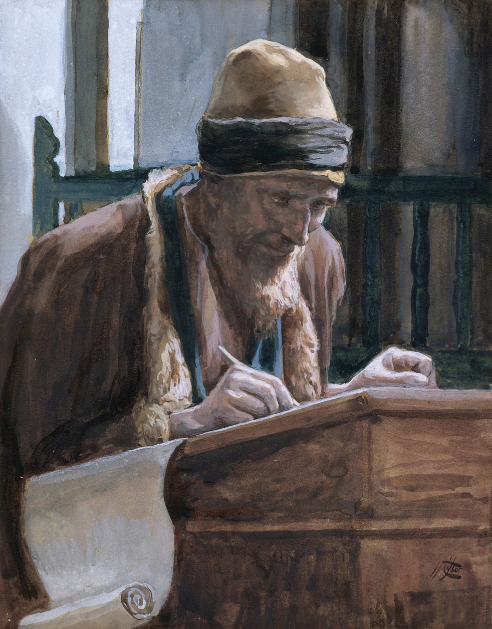 São Marcos, ilustração para a vida de Cristo, c.1886-94 (wc & guache sobre papelão) de James Jacques Joseph Tissot