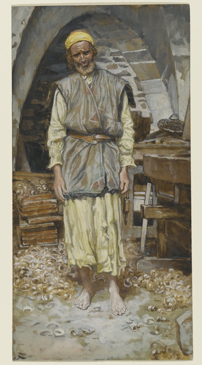 São José, ilustração para a vida de Cristo, c.1886-94 (wc no papel) de James Jacques Joseph Tissot