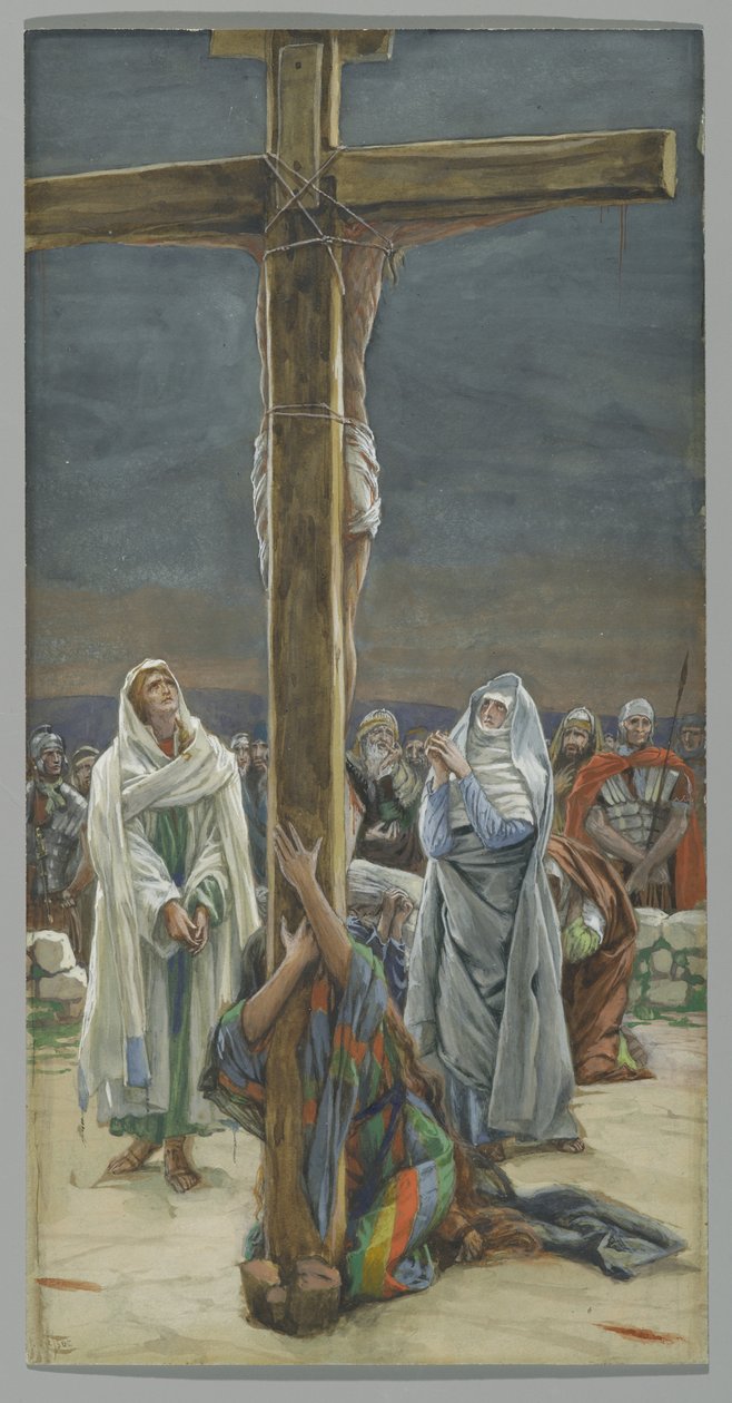 Stabat Mater. Mulher Contemple Teu Filho, ilustração para A Vida de Cristo, c.1884-96 (wc e guache no cartão) de James Jacques Joseph Tissot