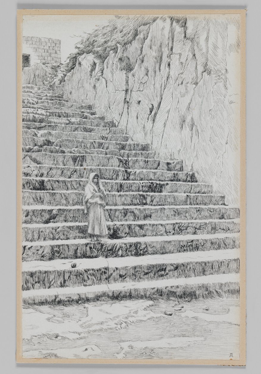 Etapas que conduzem aos túmulos dos profetas, ilustração da vida de nosso senhor Jesus Cristo de James Jacques Joseph Tissot