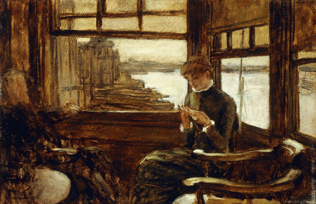 Estudo para o filho pródigo na vida moderna: a partida, c.1881 de James Jacques Joseph Tissot