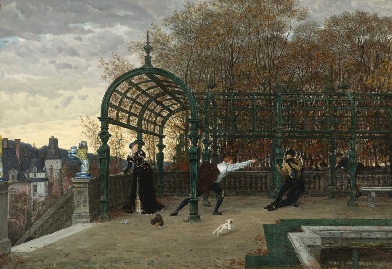 "Tentativa de rapto" Pintura de James Jacques Joseph Tissot (1836-1902) 1865 Coleção privada de James Jacques Joseph Tissot