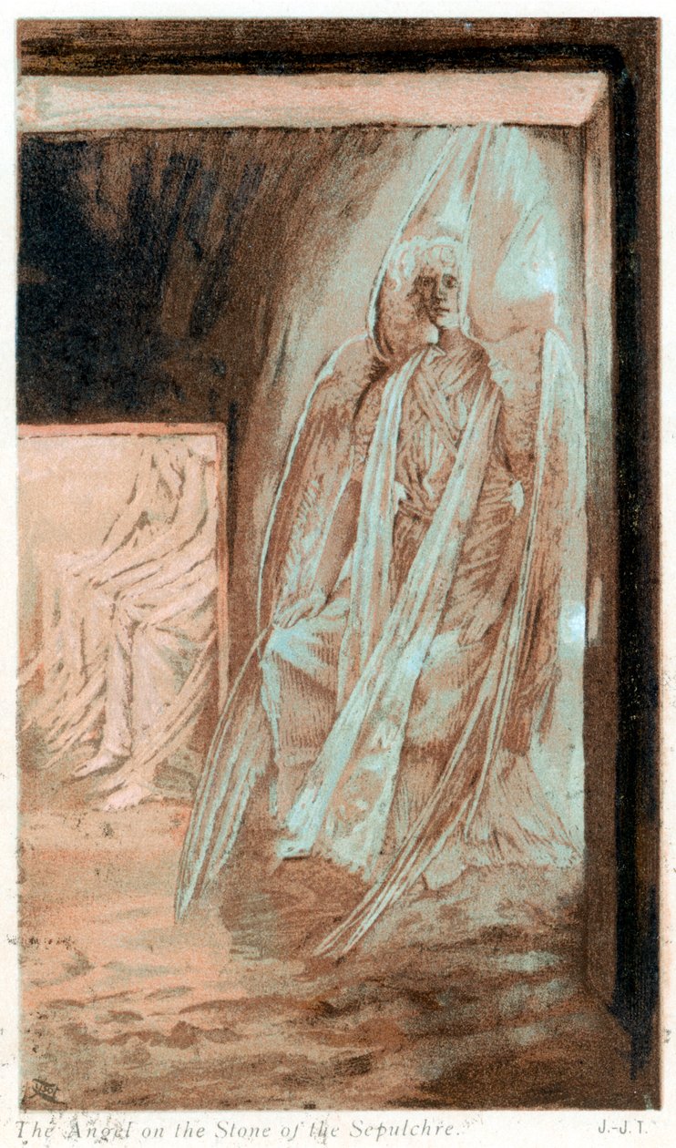 O anjo do Senhor na pedra do sepulcro, 1897 de James Jacques Joseph Tissot