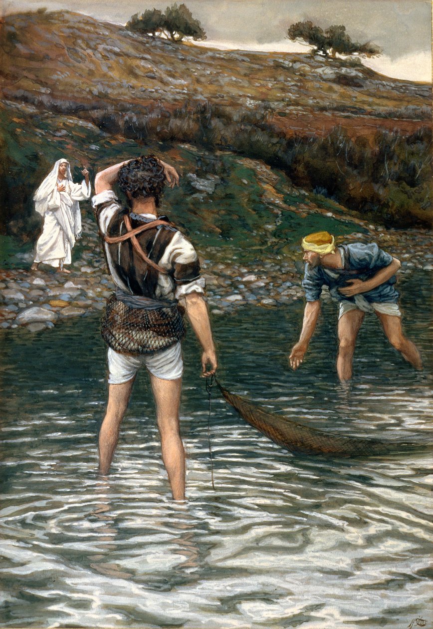 O Chamado de São Pedro e Santo André, ilustração para A Vida de Cristo, c.1886-94 de James Jacques Joseph Tissot