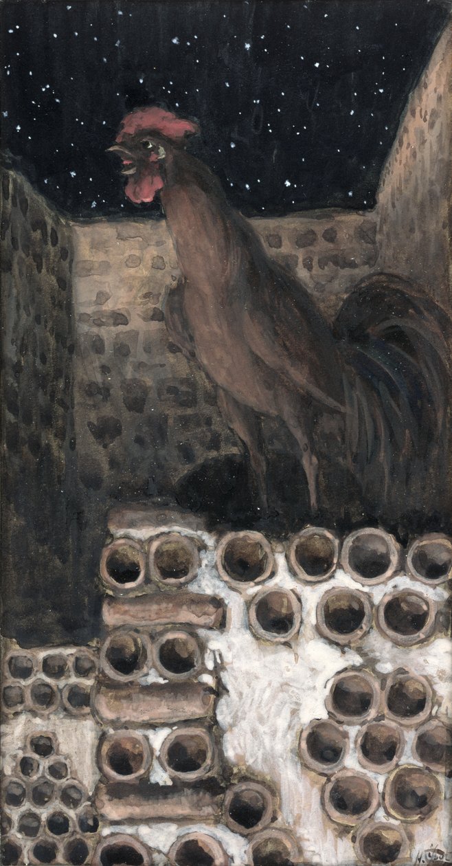 A tripulação do galo, ilustração para a vida de Cristo, c.1886-94 (wc & guache no cartão) de James Jacques Joseph Tissot