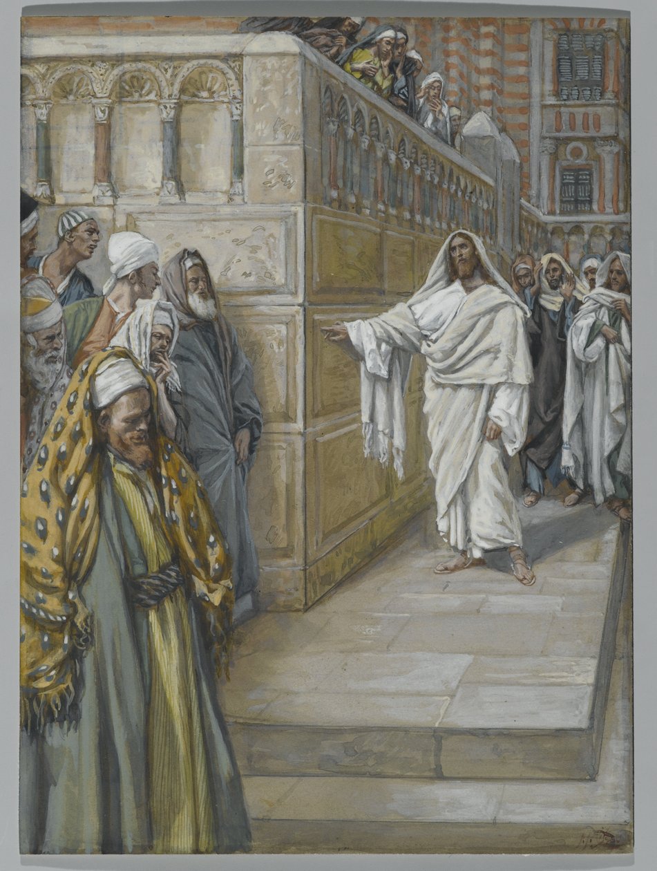 The Corner Stone, ilustração da Vida de Nosso Senhor Jesus Cristo, 1886-94 (wc sobre grafite sobre papel) de James Jacques Joseph Tissot