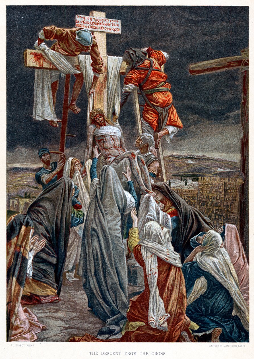 A Descida da Cruz, c1890 de James Jacques Joseph Tissot