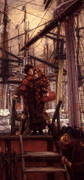 Os Emigrantes, ou Uma Mão Ajudadora de James Jacques Joseph Tissot