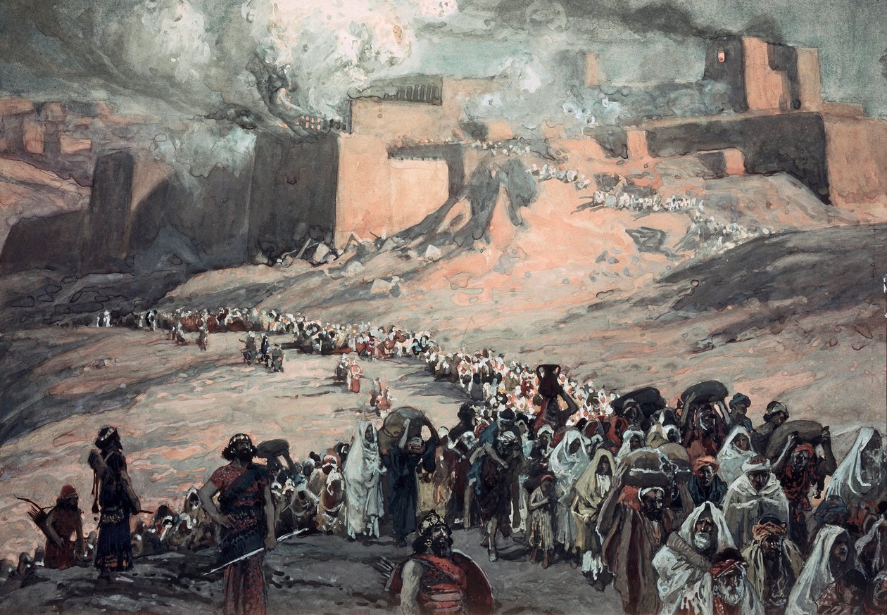 O Voo dos Prisioneiros (guache a bordo) de James Jacques Joseph Tissot