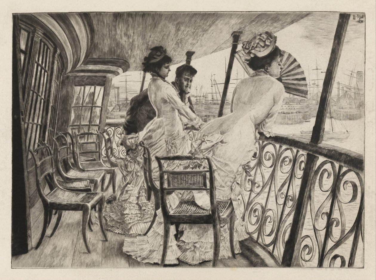 A Galeria da H.M.S. Calcutta em Portsmouth de James Jacques Joseph Tissot