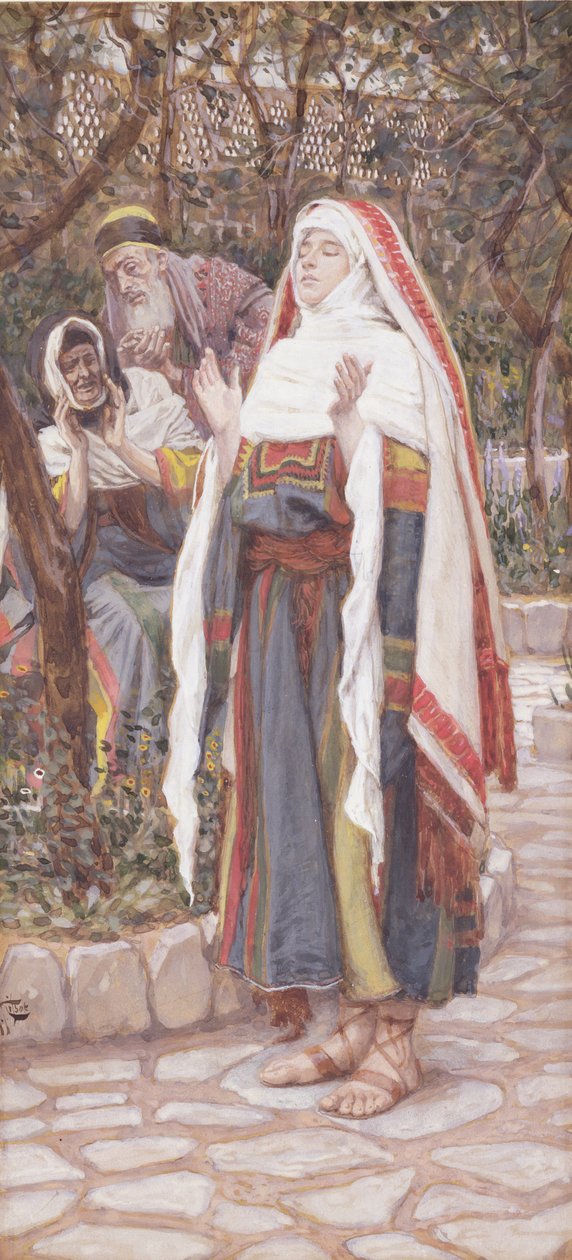 O Magnificat, ilustração para A Vida de Cristo, c.1886-94 (guache sobre papelão) de James Jacques Joseph Tissot