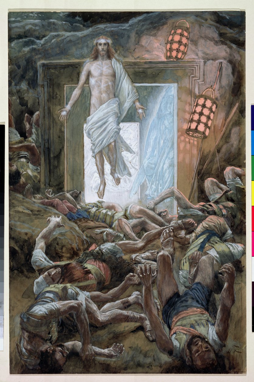 A ressurreição, ilustração para a vida de Cristo, c.1886-94 (wc e guache sobre papelão) de James Jacques Joseph Tissot