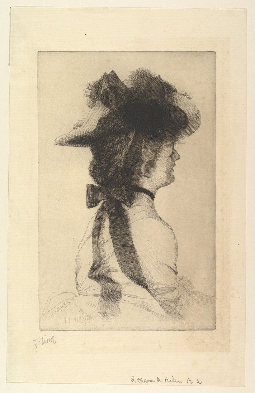O chapéu de Rubens, 1875. de James Jacques Joseph Tissot