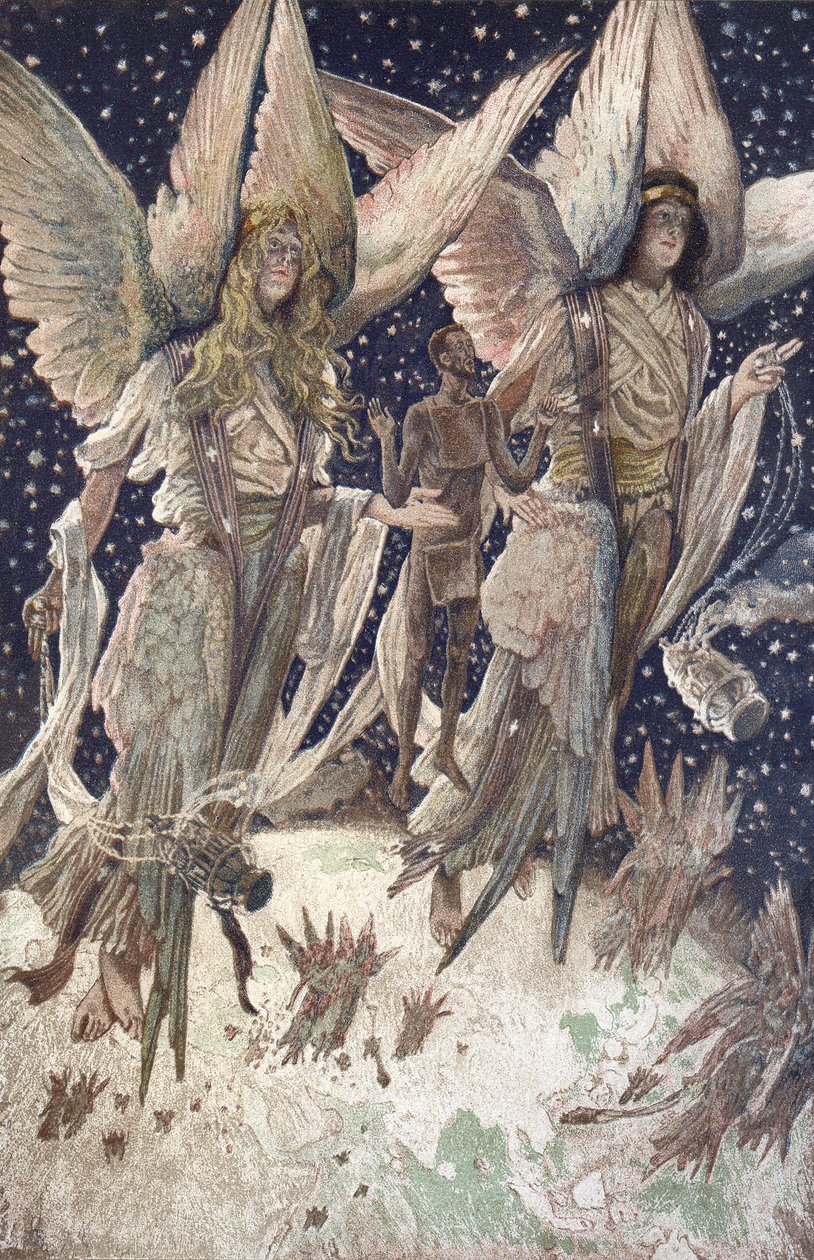 A Alma do Ladrão Penitente no Paraíso - de “A Vida de Nosso Senhor Jesus Cristo” - 1899 por James Tissot - La vie de notre seigneur Jesus Cristo, de Jacques Joseph de James Jacques Joseph Tissot