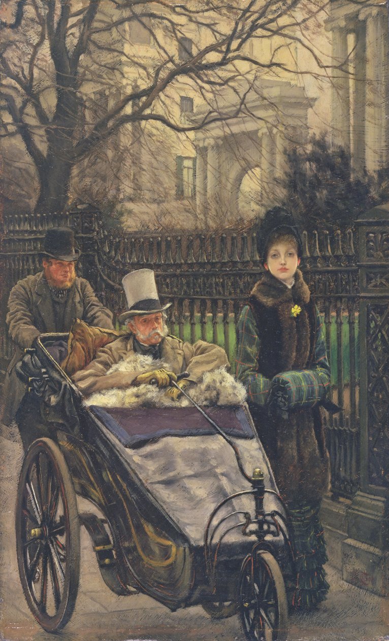 A Filha do Guerreiro, ou O Convalescente, c.1878 (óleo sobre painel) (ver também 27536) de James Jacques Joseph Tissot