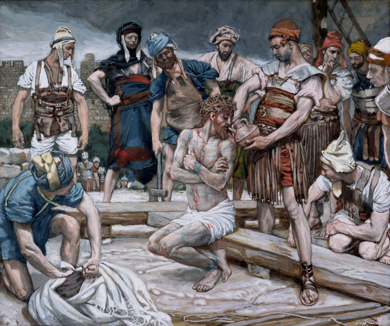 O vinho misturado com mirra, ilustração para a vida de Cristo, c.1884-96 (wc e guache sobre papelão) de James Jacques Joseph Tissot