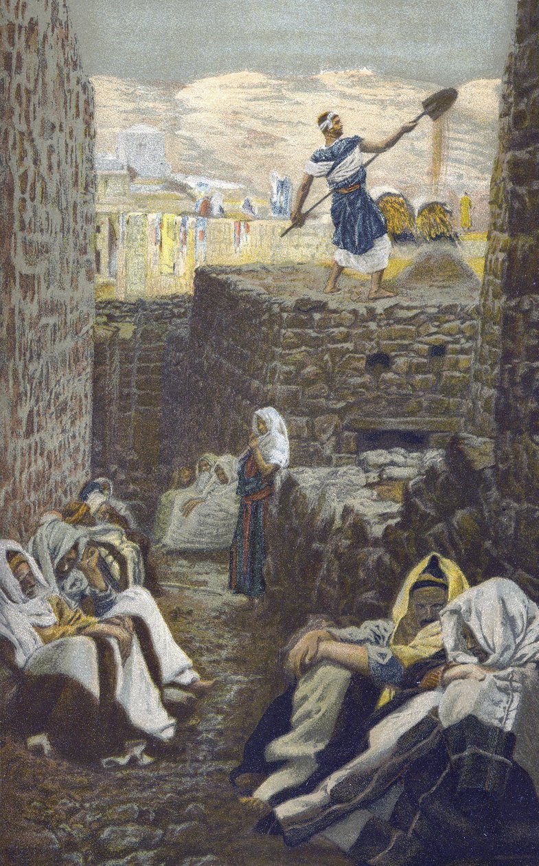 The Winnower - from "The Life of Our Lord Jesus Christ" - 1899 por James Tissot - The Life of Our Lord Jesus Christ, por Jacques Joseph (Jacques Joseph) Tissot dit James Tissot (1836-1902) de James Jacques Joseph Tissot