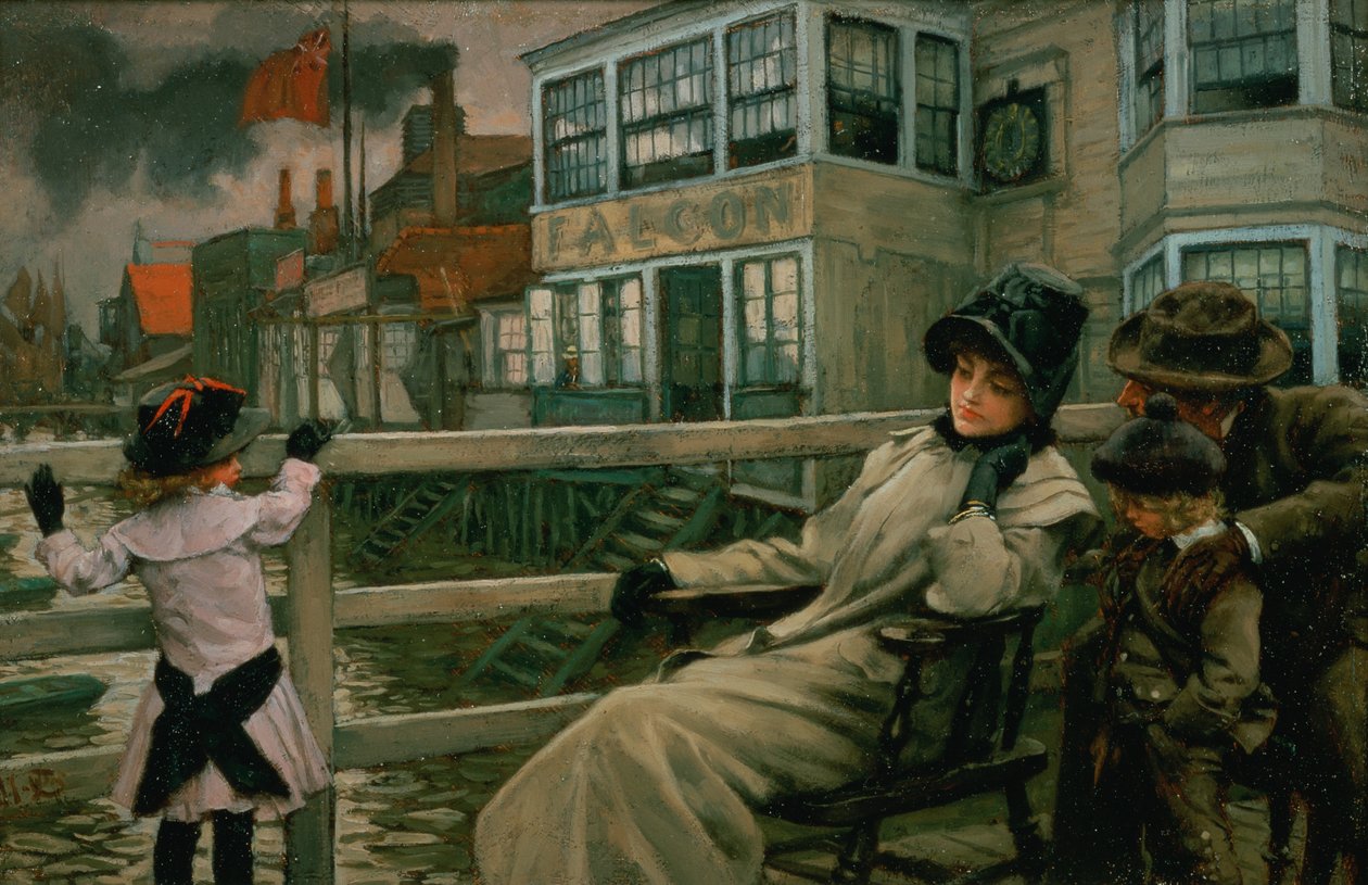 À espera do Ferry, c.1878 de James Jacques Joseph Tissot