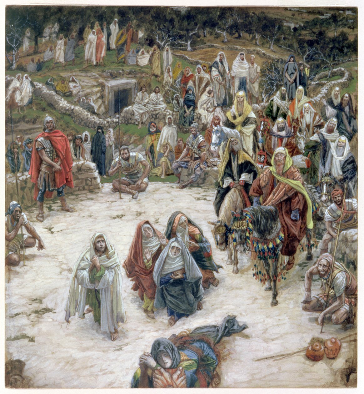 O que Cristo viu da cruz, ilustração para A vida de Cristo, c. 1867-96 (guache sobre papelão) de James Jacques Joseph Tissot