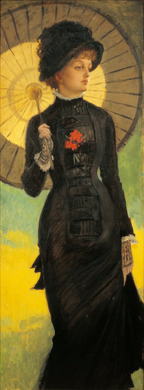Mulher com um guarda-sol de James Jacques Joseph Tissot