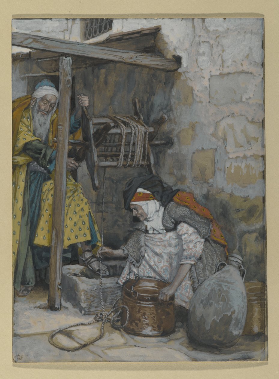 Zacarias e Isabel, ilustração para A Vida de Cristo, c.1886-94 (wc e guache sobre papelão) de James Jacques Joseph Tissot