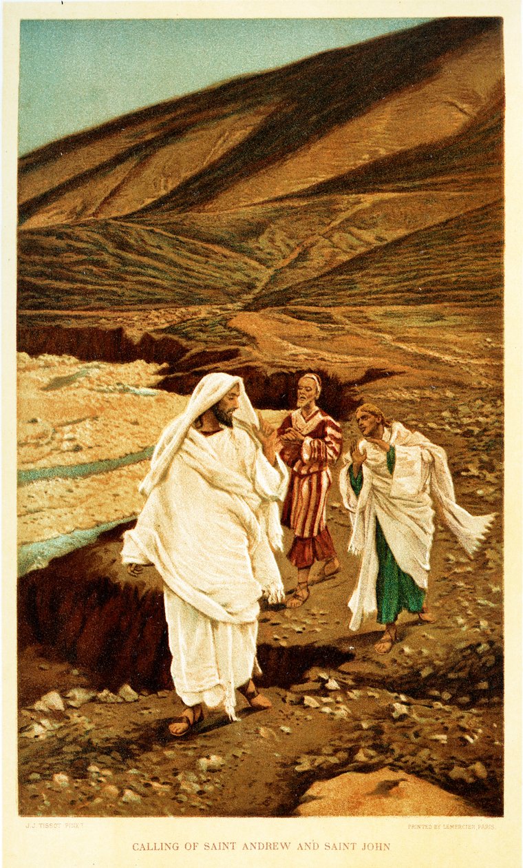 Chamado de Santo André e São João - São João - Bíblia de James Jacques Joseph after Tissot