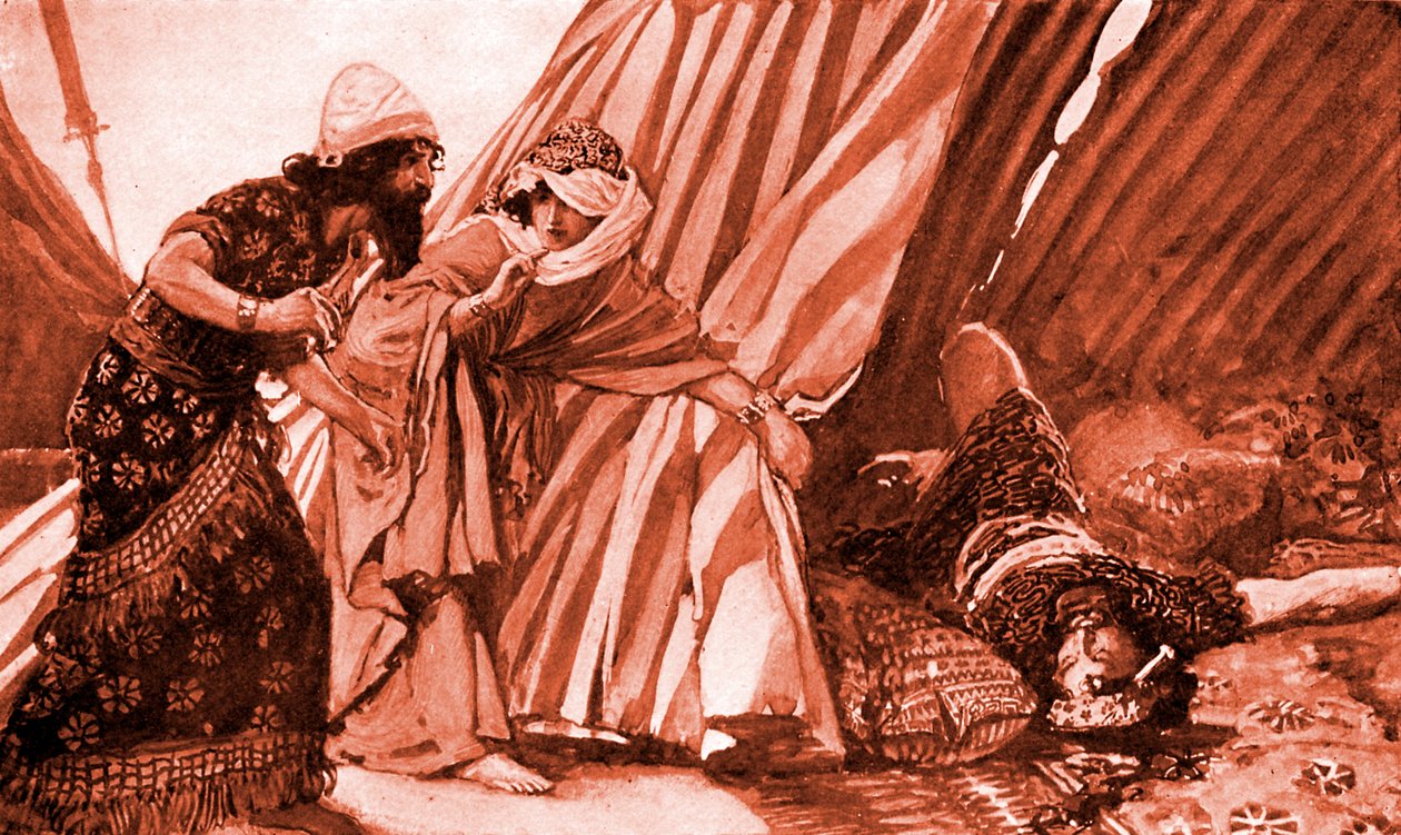 Jael mostrando Barak Sisera morto - Bible de James Jacques Joseph after Tissot