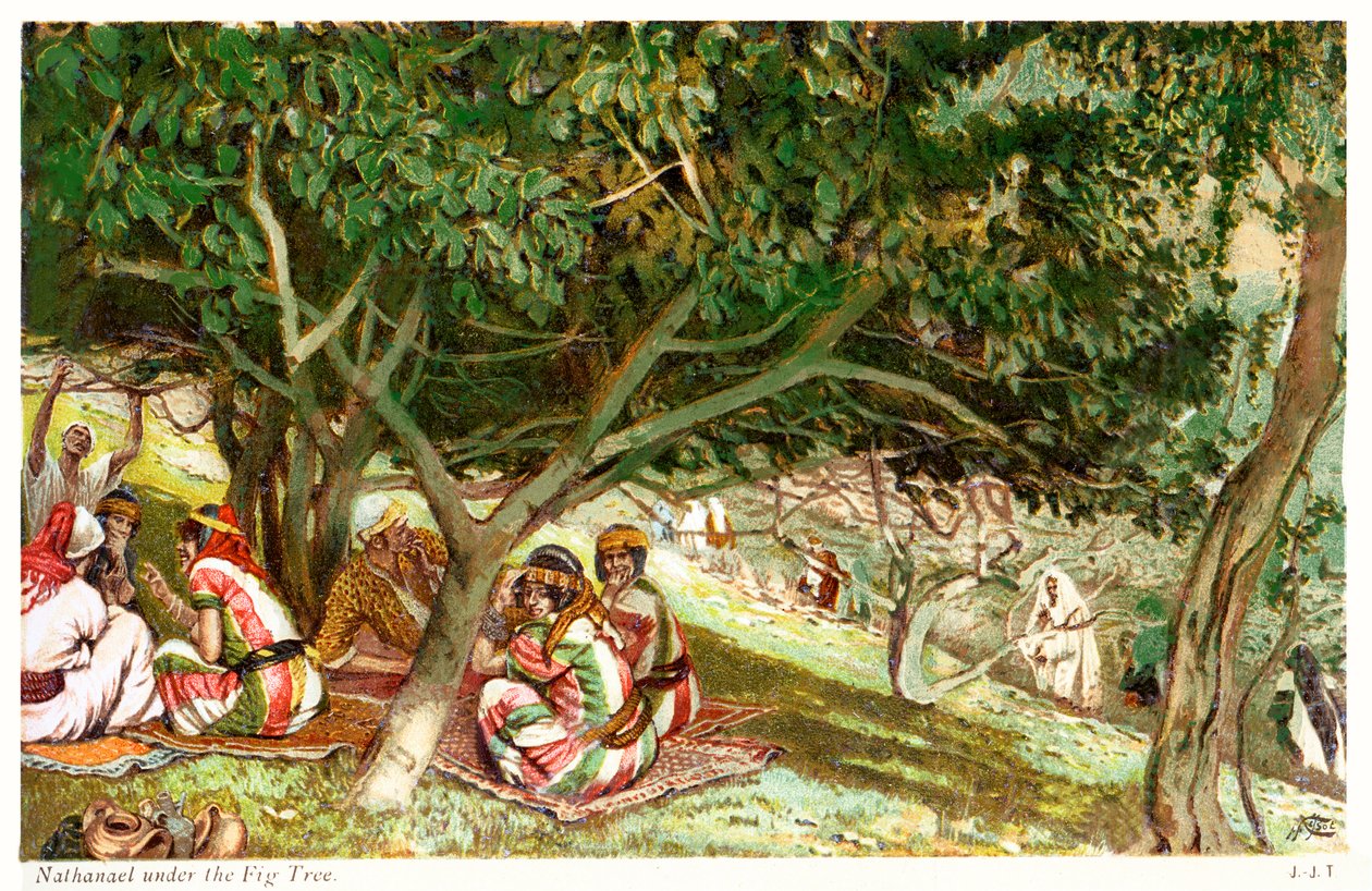 Natanael sob a Figueira - São João, Bíblia de James Jacques Joseph after Tissot