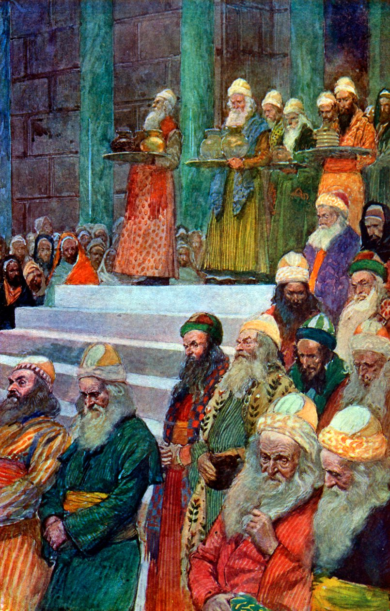 Os tesoureiros e guardiões dos vasos - Bíblia de James Jacques Joseph after Tissot