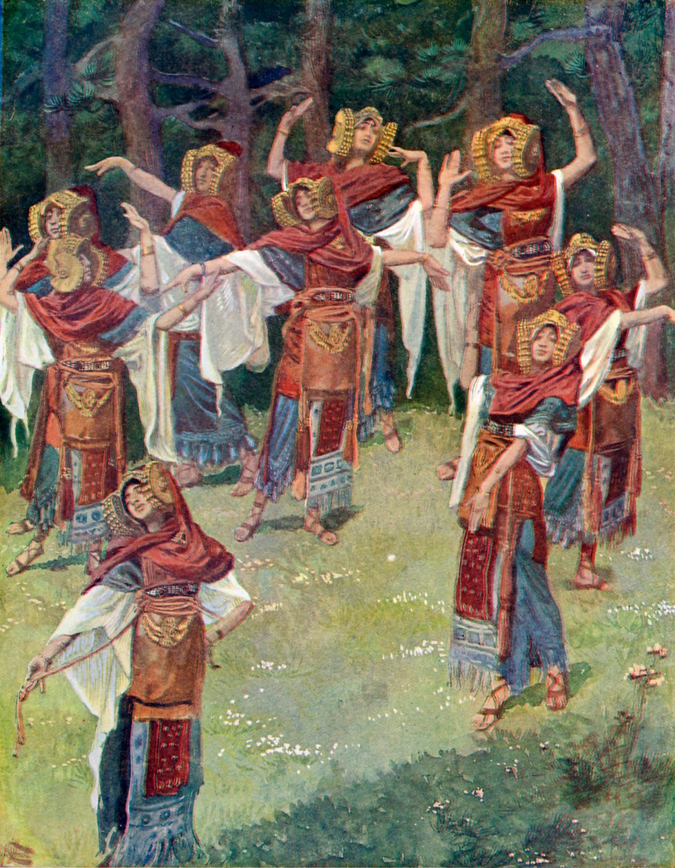 A filha de Jefté e seus companheiros -Bible de James Jacques Joseph after Tissot